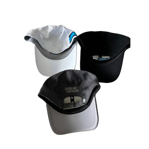 Carolina Panthers hats- 3 hats in black, grey, and white. #nfl - Picture 5 of 6